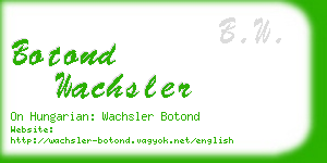 botond wachsler business card